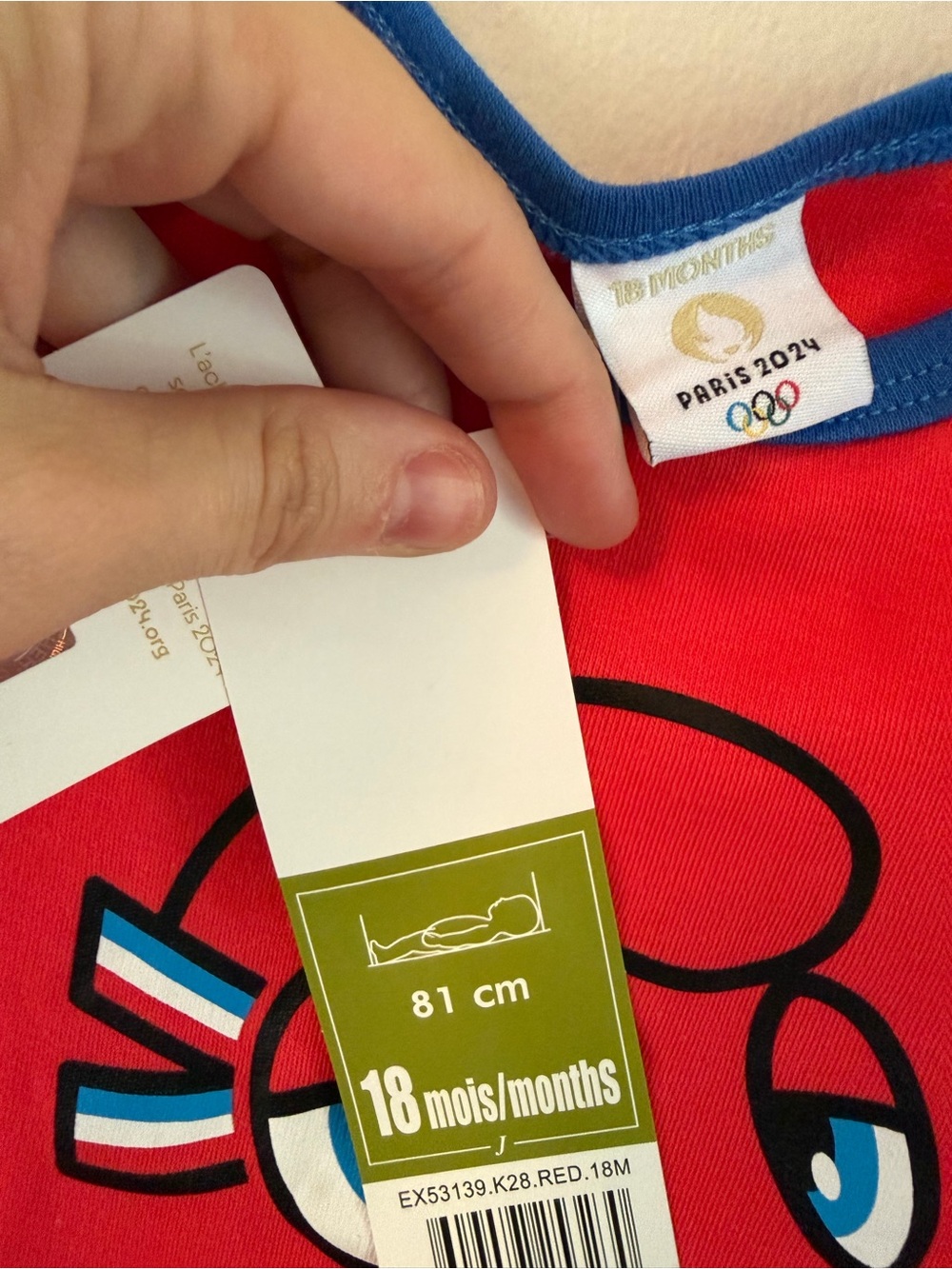 Olympics Paris 2024 Red Baby Onesie - Picture 4 of 4